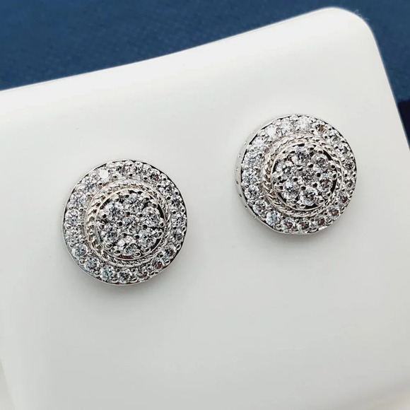 "925 Sterling Silver Plated CZ Earrings, EVBRS447 - Picture 8 of 9